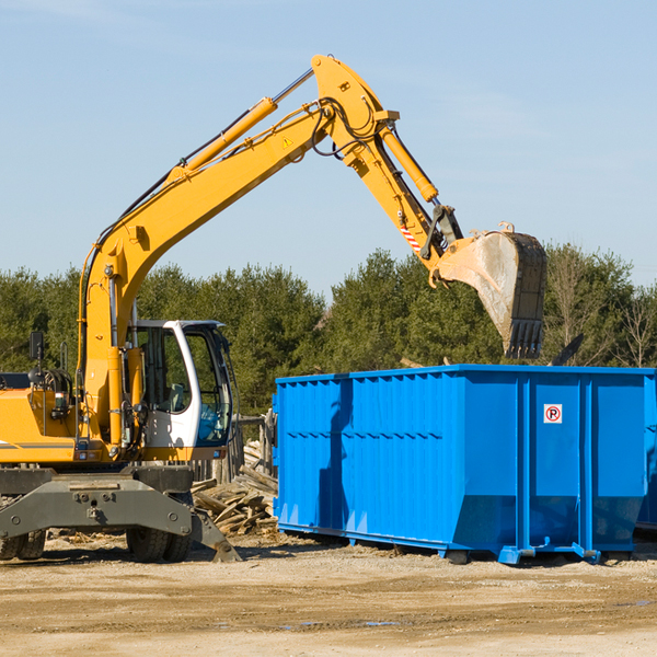 what happens if the residential dumpster is damaged or stolen during rental in Woodleaf NC